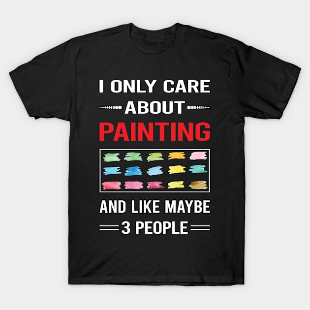 Funny 3 People 02 Painting T-Shirt by symptomovertake